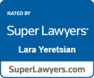 Rated by Super Lawyers Lara Yeretsian SuperLawyers.com